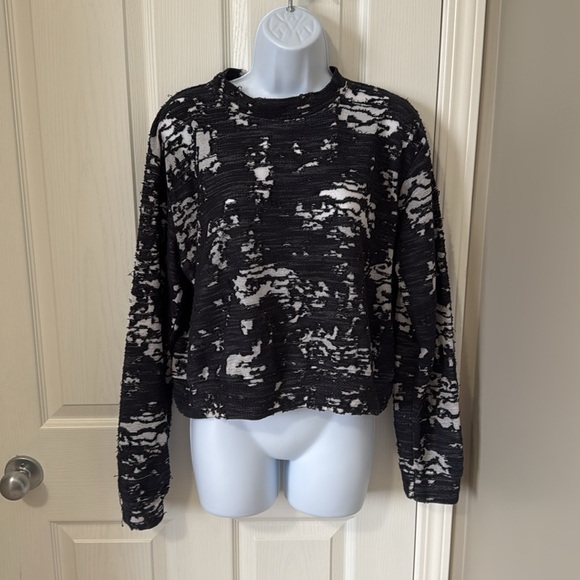 BOBI Destroyed Knit Cropped Sweatshirt - Picture 2 of 7